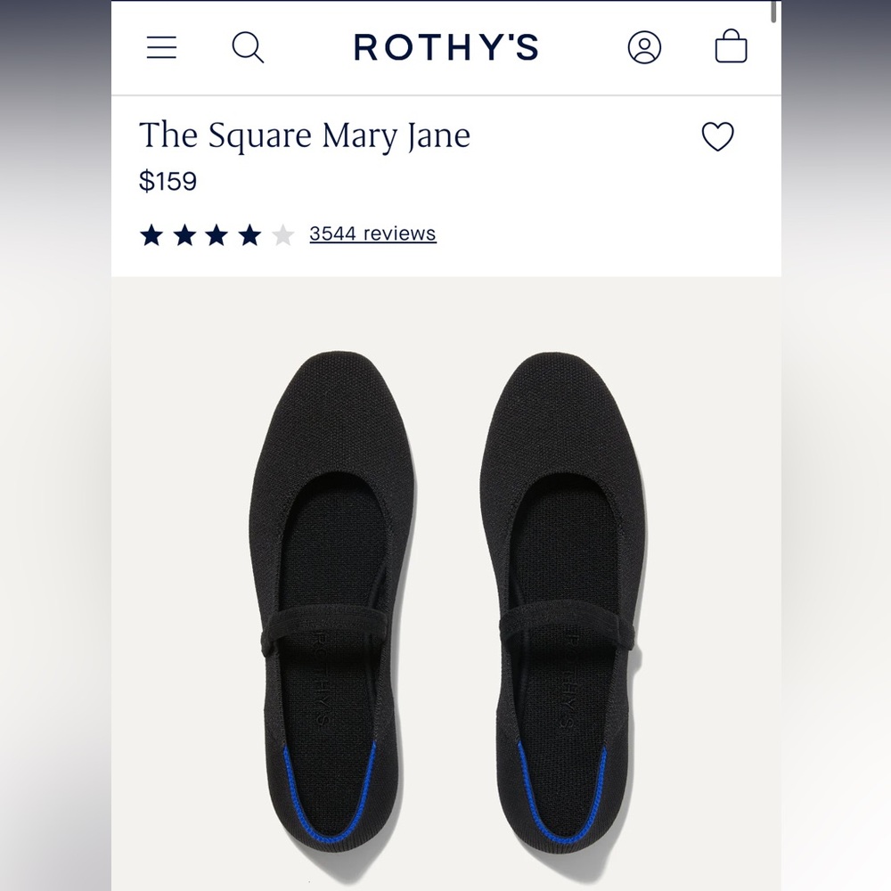 Rothy's Square Mary Jane Flats